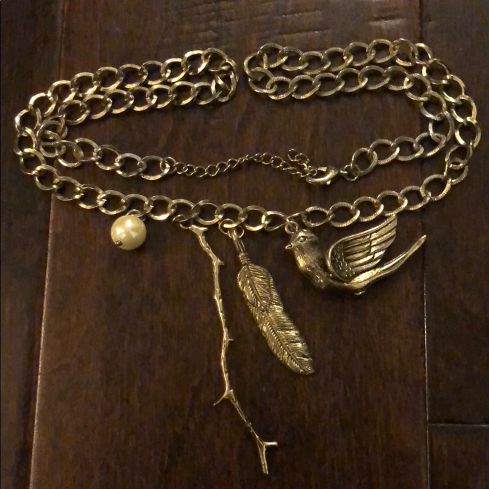 Vintage Chain Link Charm Necklace
